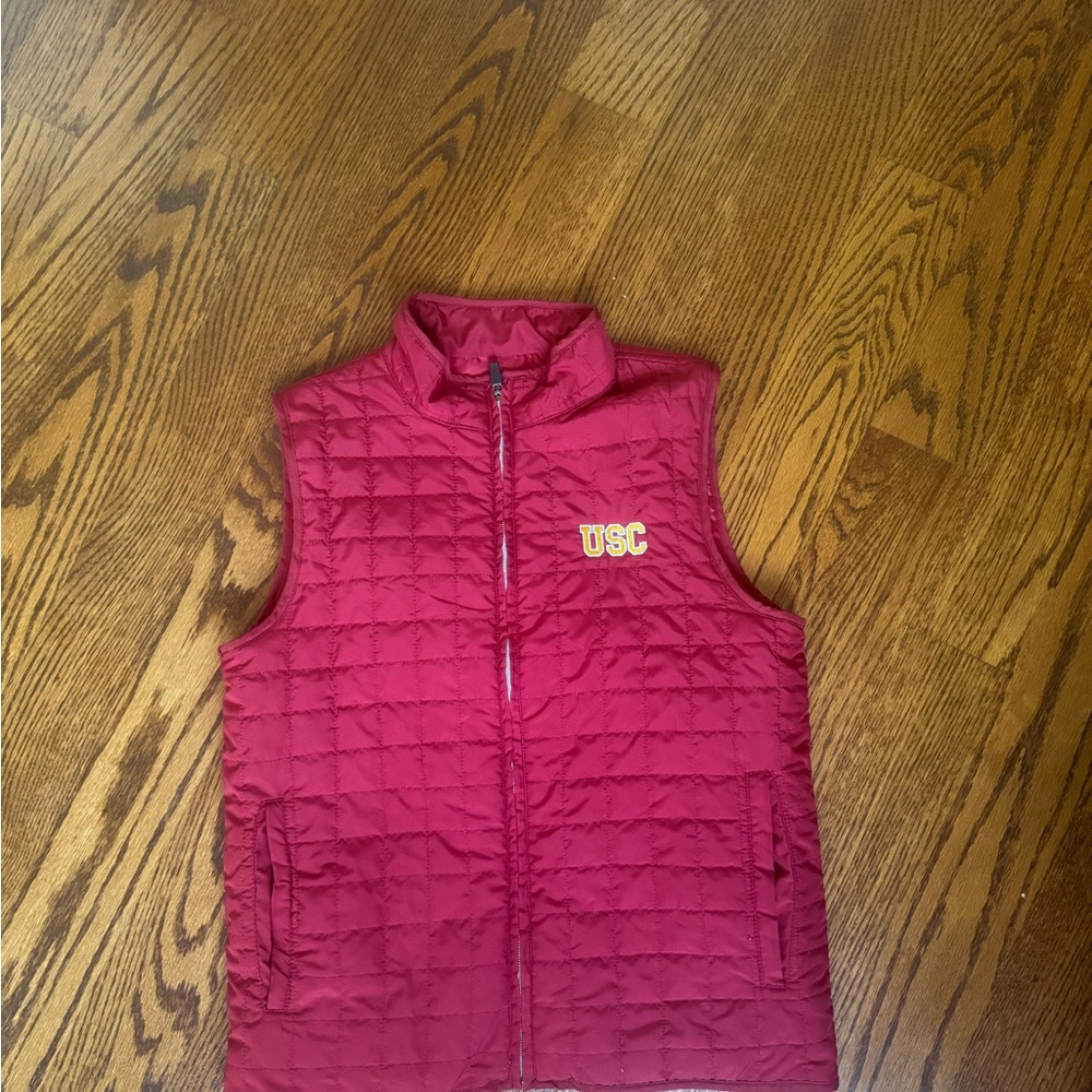 USC Red Quilted Vest